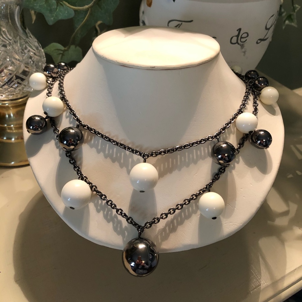 Kenneth Jay Lane Double Strand Beaded Necklace